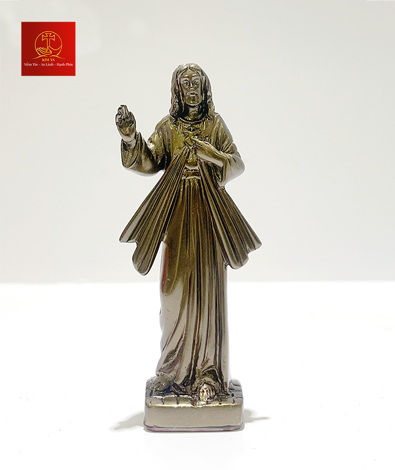 Tượng Chúa Thương Xót cao 10 cm – Màu Cổ Điển
