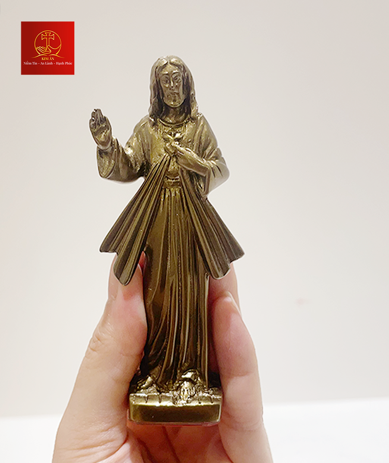 Tượng Chúa Thương Xót cao 10 cm – Màu Cổ Điển