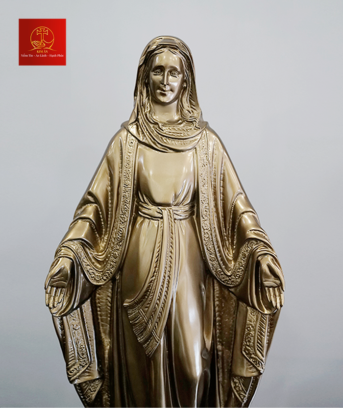 Tượng Đức Mẹ Ban Ơn cao 30cm – Màu Cổ Điển