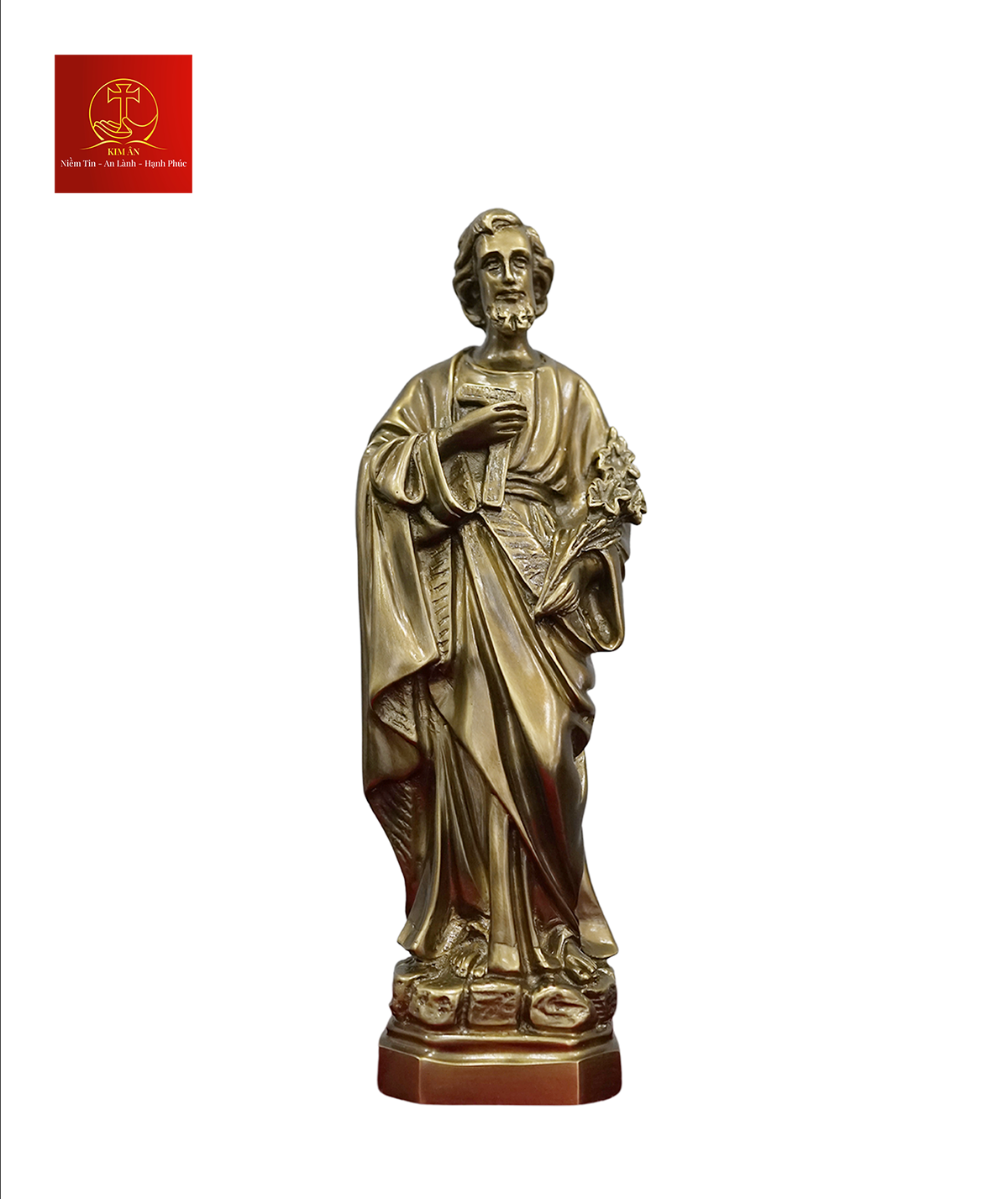 Tượng Thánh Giuse cao 30cm – Màu Cổ Điển