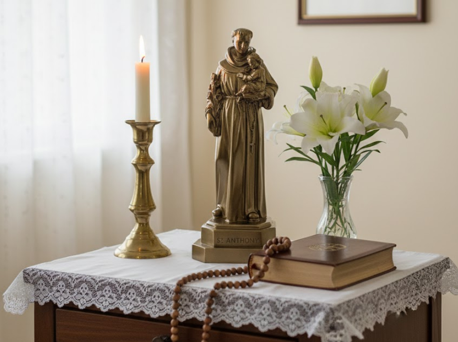 11-tuong-thanh-anton-mau-co-dien-duoc-che-tac-chuan-muc-ve-tao-hinh Tượng Thánh Anton màu cổ điển được chế tác chuẩn mực về tạo hình