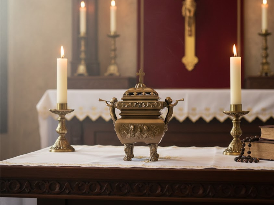 12-lu-huong-dong-cao-15cm-phu-hop-cho-khong-gian-tho-phuong-truyen-thong Lư hương đồng cao 15cm phù hợp cho không gian thờ phượng truyền thống