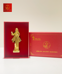Tượng Chúa Thương Xót - cao 10 cm - Màu Gold