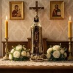 Tượng Đức Mẹ Fatima cao 35cm