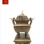 Lư Hương Đồng Vuông - Cao 26 cm