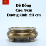 Bộ Lư Hương Đồng Cao 37cm - Màu Cổ Điển