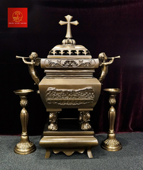 Lư Hương Đồng Cung Thánh cao 1 mét