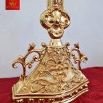 Tượng Thánh Giá Hoa Đào Có Đế Cao 42cm - Màu Gold