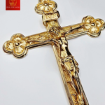 Thánh Giá Hoa Đào Không Đế - Màu Gold