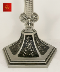 Thánh Giá Hoa Đào Bằng Nhôm cao 70 cm (có đế)