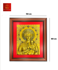 Tranh Phù Điêu Đức Mẹ La Vang Bằng Đồng