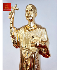 Tượng Cha Bửu Diệp cao 40cm - Màu Gold - Mạ Gold