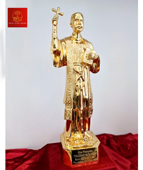 Tượng Cha Bửu Diệp cao 40cm - Màu Gold - Mạ Gold
