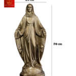 Tượng Đức Mẹ Ban Ơn Bằng Đồng - Cao 70 cm