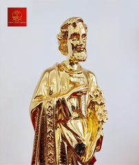 TƯỢNG THÁNH GIUSE BẰNG ĐỒNG MẠ VÀNG - CAO 40 CM