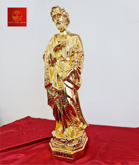 TƯỢNG THÁNH GIUSE BẰNG ĐỒNG MẠ VÀNG - CAO 40 CM