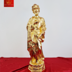 TƯỢNG THÁNH GIUSE BẰNG ĐỒNG MẠ VÀNG - CAO 40 CM