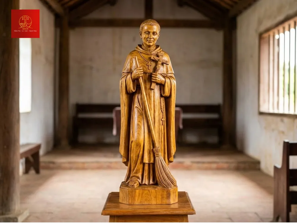 tuong-thanh-martino-bang-go-duoc-hoan-thien-voi-lop-phu-bong-1 Tượng thánh Martino bằng gỗ được hoàn thiện với lớp phủ bóng