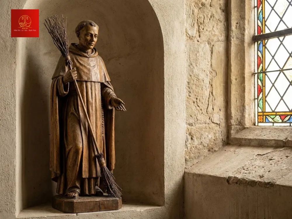 tuong-thanh-martino-cam-choi-kich-thuoc-130cm-dat-trong-nha-tho-1 Tượng thánh Martino cầm chổi, kích thước 130cm đặt trong nhà thờ