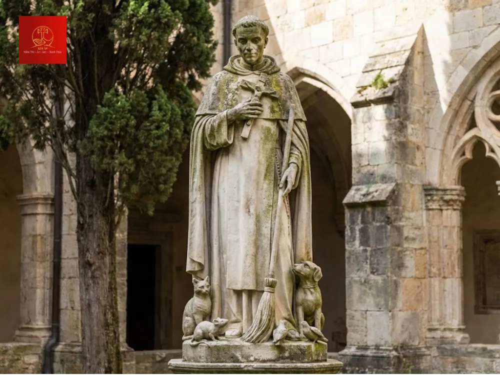 tuong-thanh-martino-lam-tu-da-cam-thach-trang-chieu-cao-150cm-1 Tượng thánh Martino làm từ đá cẩm thạch trắng, chiều cao 150cm