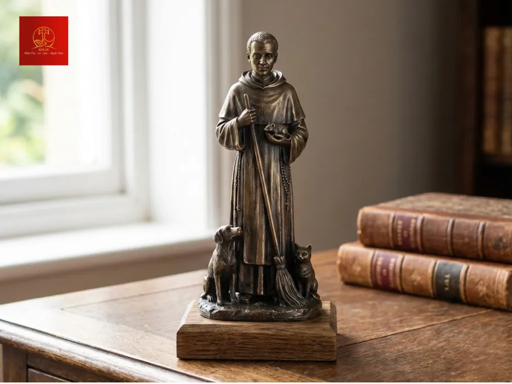 tuong-thanh-martino-tay-cam-choi-duoi-chan-ngai-la-nhung-con-vat-nho-goi-len-long-yeu-thuong-danh-cho-moi-thu-tao-1 Tượng thánh Martino tay cầm chổi, dưới chân ngài là những con vật nhỏ