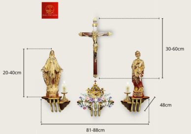 13+ mẫu bàn thờ Công Giáo mini cho chung cư, phòng trọ, nhà nhỏ